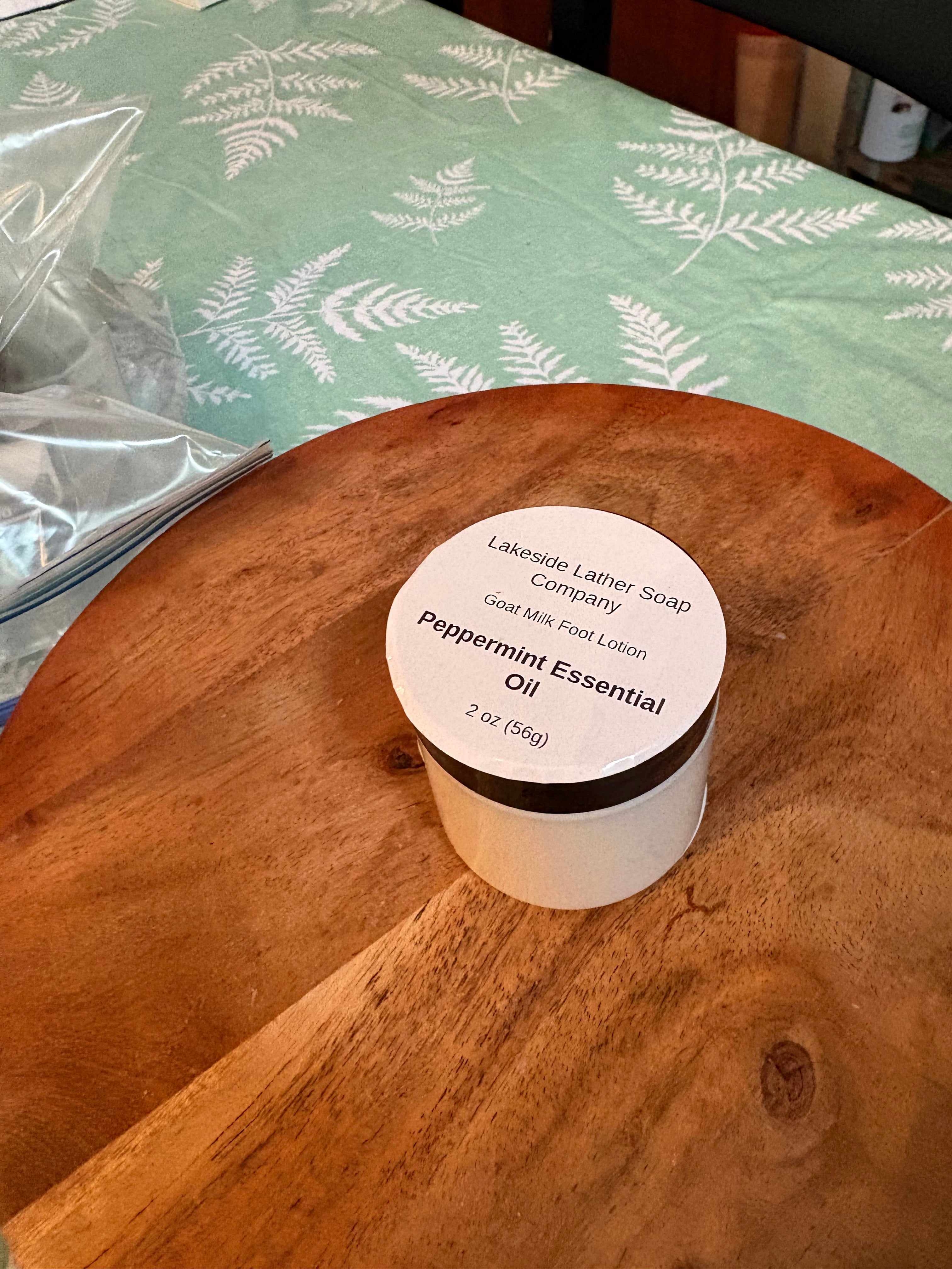 Peppermint Essential Oil Foot Lotion